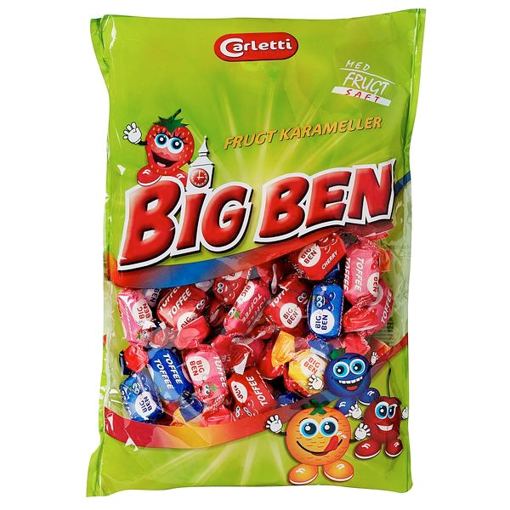 Billede af Carletti Big Ben Frugt Karameller 450 g.