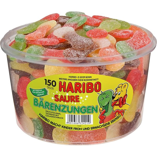 Billede af Haribo Saure Bärenzungen 1350 g.