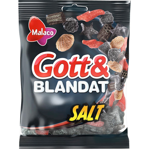 Billede af Malaco Godt & Blandet, Salt 500 g.