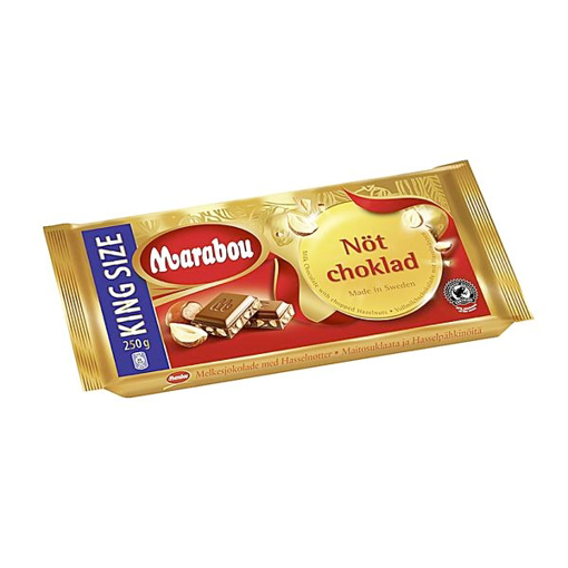 Billede af Marabou Mælkechokolade - Nødder 220 g.