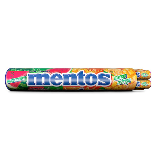 Billede af Mentos Jumborulle Vandmelon - Æble og Hindbær 8er 296 g.