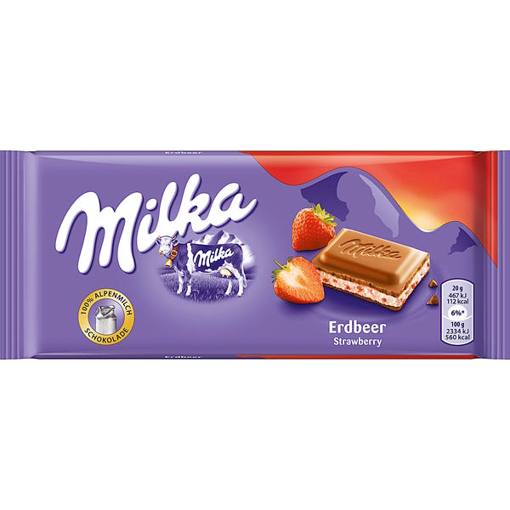 Billede af Milka Jordbær 100 g.