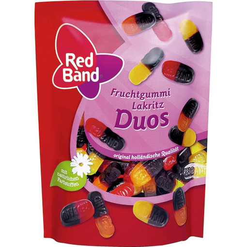 Billede af Red Band Duo Fruchtgummi Lakritz 200 g.