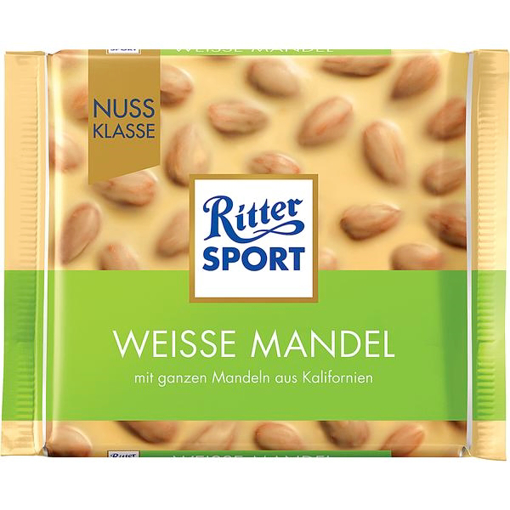 Billede af Ritter Sport Nuss-Klasse Weisse Mandel 100 g.