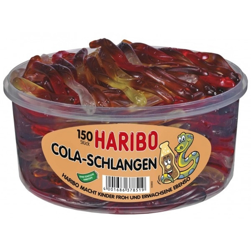 Billede af Haribo Cola- slanger 1050 g.