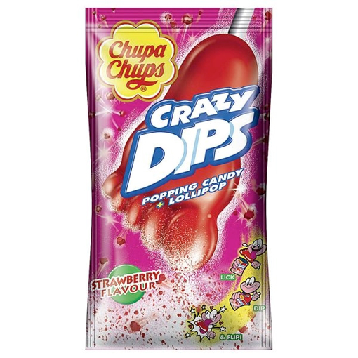 Billede af Chupa Chups Crazy Dips Jordbær 14 g.