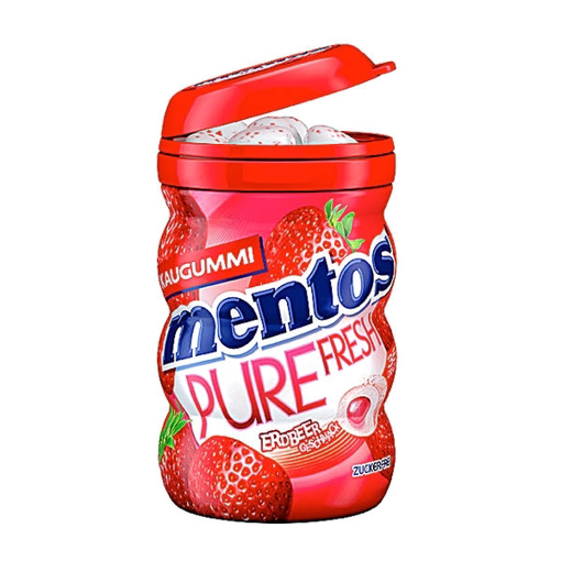 Billede af Mentos Tyggegummi,  Frisk Jordbær 70 g.