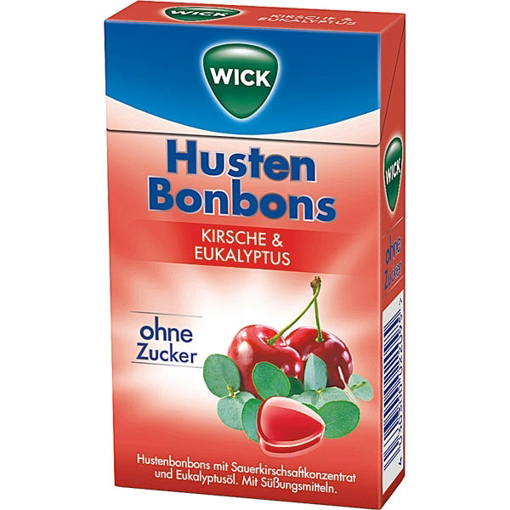 Billede af Wick Hustenbonbons Wildkirsche & Eukalyptus 46 g.